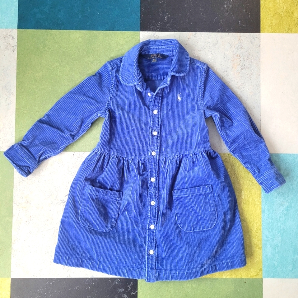 Ralph Lauren Polo Toddler Girl Corduroy Dress 3T
